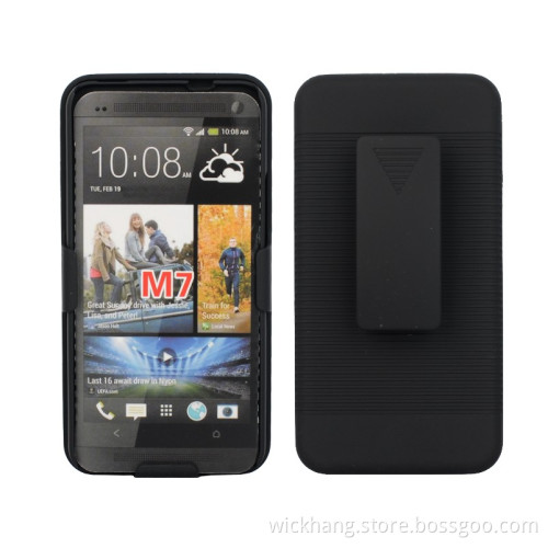 Swivel Belt Clip Shell Holster Combo Case with Stand for HTC One M7